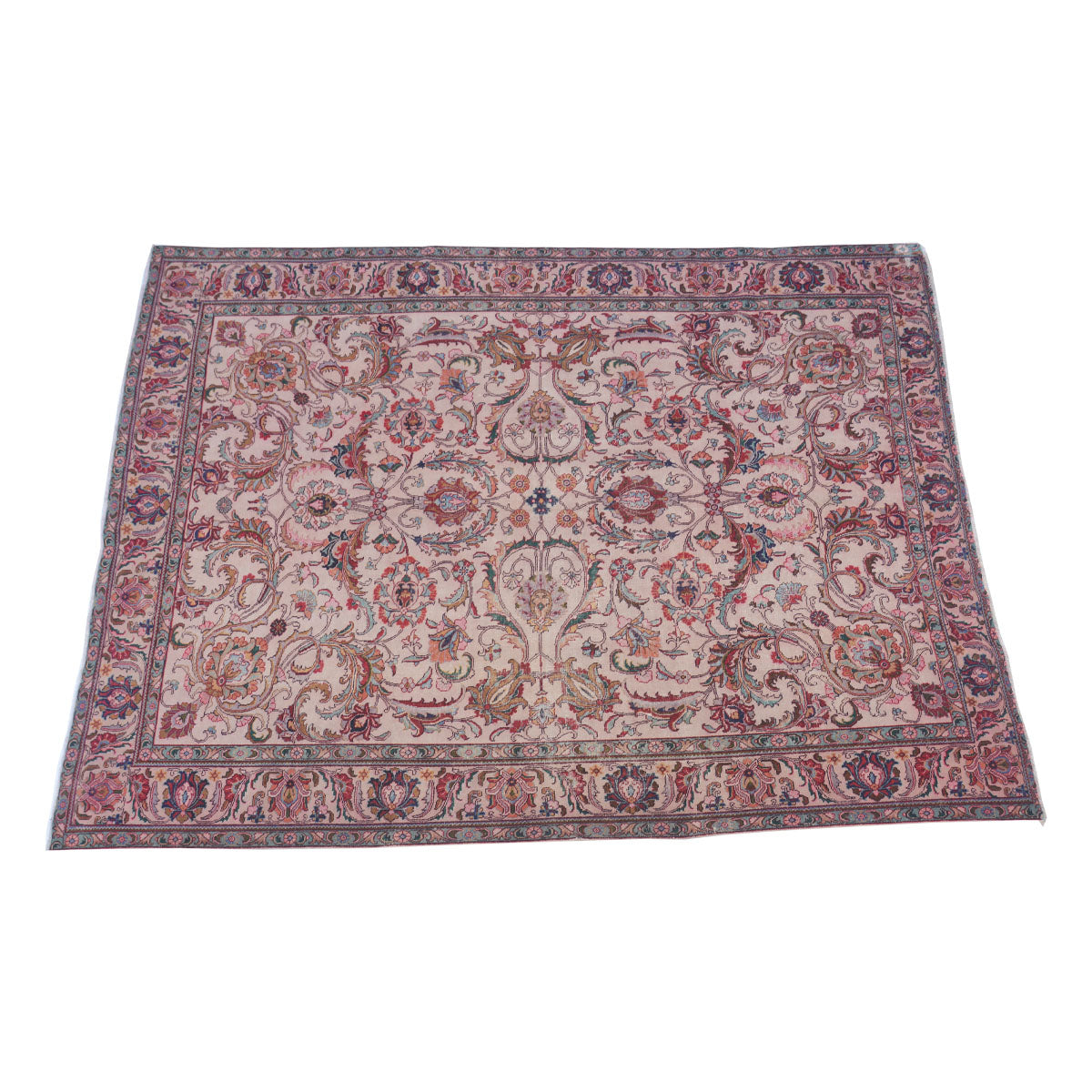 Overdyed -Vintage -Pink -Oriental -Rug