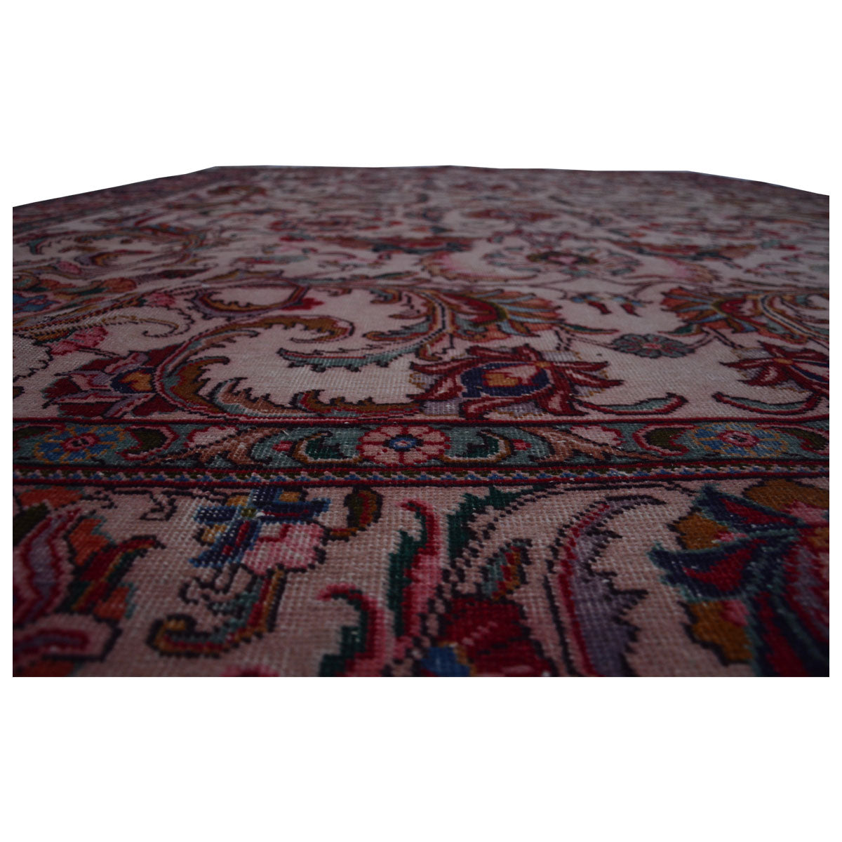 Overdyed- Vintage -Pink -Oriental- Rug